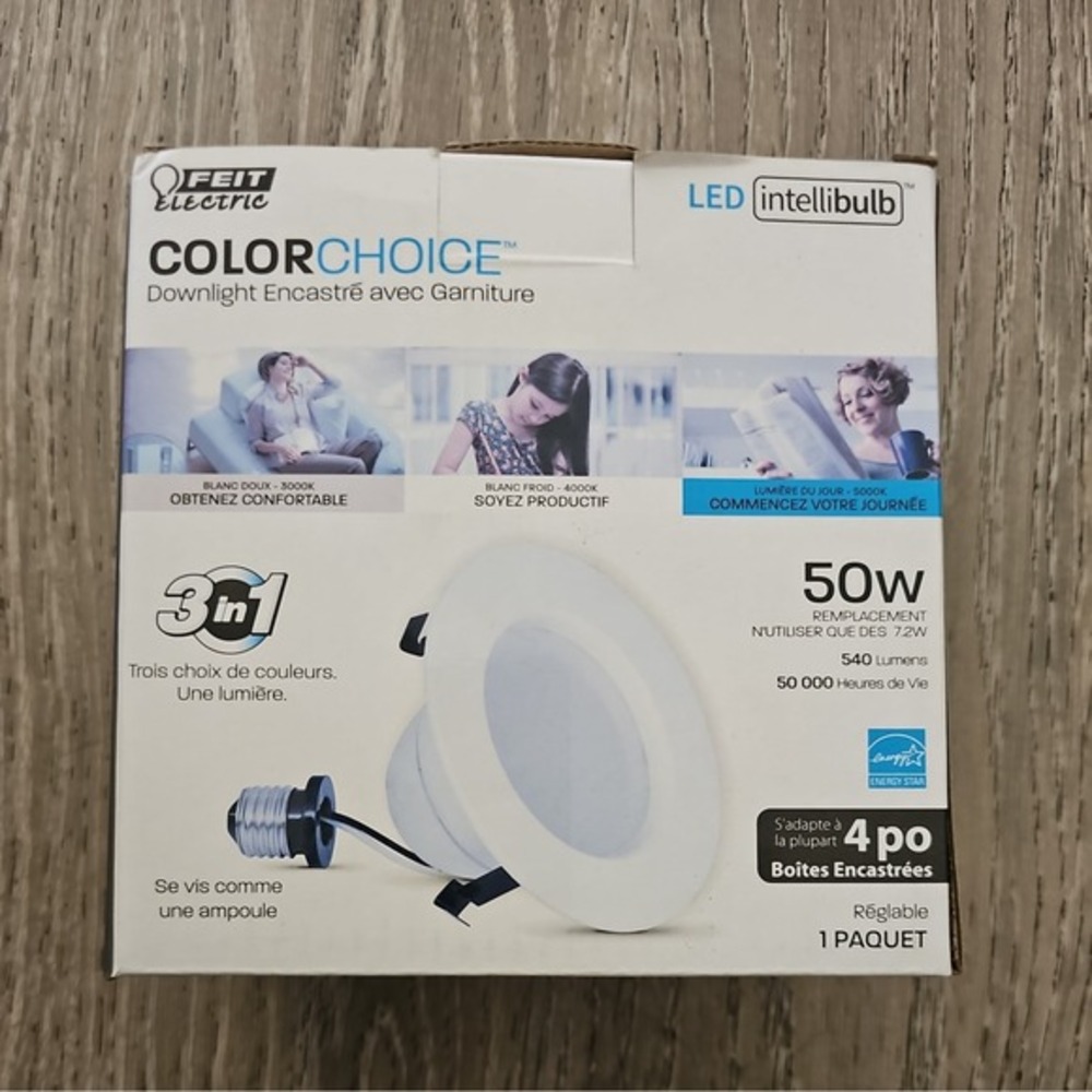 Feit Electric ColorChoice LED Recessed Downlight with Trim 50W New